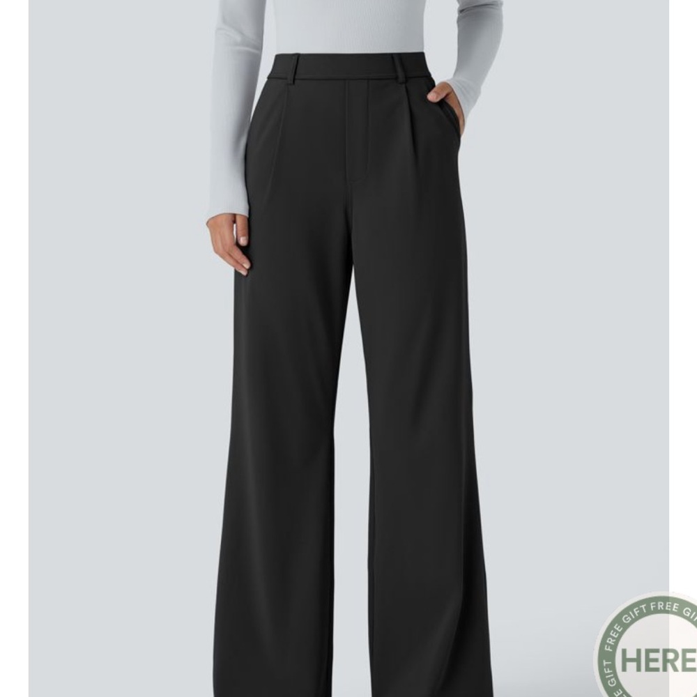 HALARA Charcoal Wide-Leg Pants